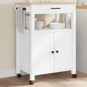 vidaXL Carrito de cocina MONZA madera maciza de pino 60x40x88,5 cm
