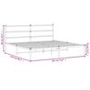 vidaXL Estructura cama sin colch&oacute;n con cabecero metal blanco 183x213cm