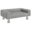 vidaXL Cama para perros de terciopelo gris claro 70x45x26,5 cm