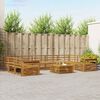 vidaXL Juegos de sof&aacute;s 10 pcs Natural Madera de Acacia S&oacute;lida