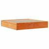 vidaXL Estructura cama con cabecero madera pino marrón cera 200x200 cm