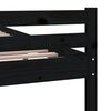 vidaXL Estructura de cama sin colch&oacute;n madera maciza negro 100x200 cm