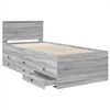 vidaXL Sof&aacute; cama Sonoma Gris y Negro 90 x 200 cm Madera de ingenier&iacute;a