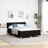 vidaXL Cama tipo Box Spring con colch&oacute;n Negro 140 x 190 cm tela
