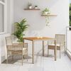 vidaXL Conjunto de Comedor de Jard&iacute;n 3 pcs Beige rat&aacute;n sint&eacute;tico