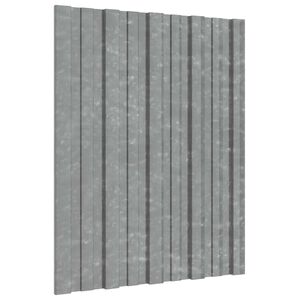 vidaXL Panel de techo 36 pcs Plateado 60 x 45 cm Acero galvanizado