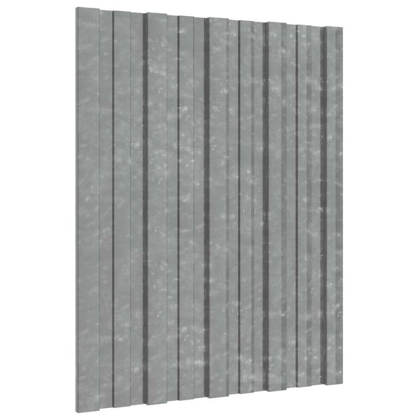vidaXL Panel de techo 36 pcs Plateado 60 x 45 cm Acero galvanizado