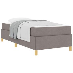vidaXL Estructura de cama con colch&oacute;n Taup&eacute; 80 x 200 cm tela