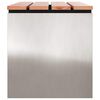 vidaXL Banco de jard&iacute;n Plateado 80 x 40 x 43 cm Acero inoxidable