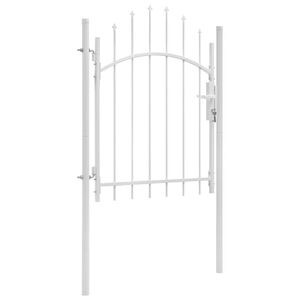vidaXL Puerta de jard&iacute;n Woerden acero 1x1,25 m blanco