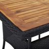 vidaXL Set comedor jard&iacute;n 5 pzas rat&aacute;n sint&eacute;tico y madera acacia negro