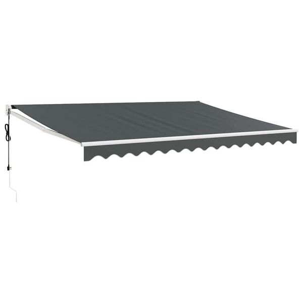 vidaXL Toldo retr&aacute;ctil autom&aacute;tico gris antracita 4x3 m