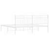 vidaXL Estructura cama sin colchón con cabecero metal blanco 183x213cm