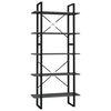 vidaXL Estanter&iacute;a de 5 niveles madera de ingenier&iacute;a gris 80x30x175 cm