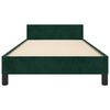 vidaXL Estructura de cama sin colch&oacute;n terciopelo verde oscuro 90x190cm