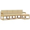 vidaXL Conjunto de sof&aacute;s de exterior 5 uds. y Beige