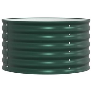 vidaXL Arriate elevado Verde 80 x 80 x 44 cm Acero