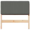 vidaXL Cabecero tapizado con cabecera Marr&oacute;n y Gris Claro 80 cm