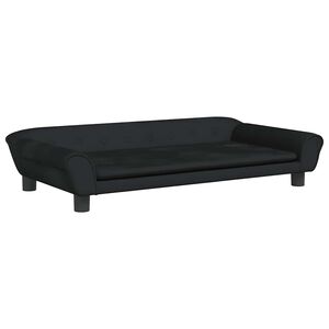 vidaXL Cama para perros de terciopelo negra 100x50x21 cm