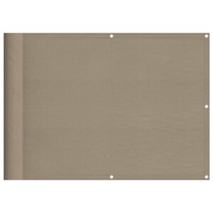vidaXL Pantalla de balc&oacute;n 100% poli&eacute;ster Oxford taup&eacute; 75x700 cm