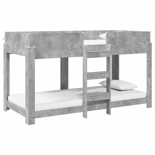 vidaXL Cama Litera para Ni&ntilde;os con colch&oacute;n Gris Concreto 100 x 190 cm