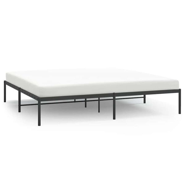 vidaXL Estructura de cama de metal negro 183x213 cm