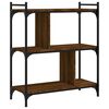 vidaXL Librería 3 estantes madera ingeniería marrón roble 76x32x88 cm