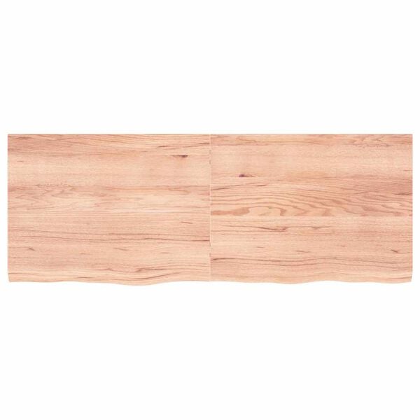 vidaXL Tablero mesa madera roble tratada marrón claro 160x60x(2-4) cm