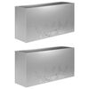 vidaXL Macetero de Jard&iacute;n 2 uds. Plateado 100 x 20 x 49 cm
