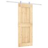 vidaXL Puerta corredera con herrajes madera maciza de pino 80x210 cm
