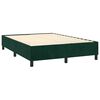 vidaXL Cama box spring con colch&oacute;n terciopelo verde oscuro 140x190 cm