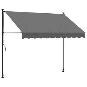 vidaXL Toldo retr&aacute;ctil de tela y acero gris antracita 250x150 cm