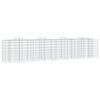 vidaXL Arriate de gaviones forma arco hierro galvanizado 400x50x100cm