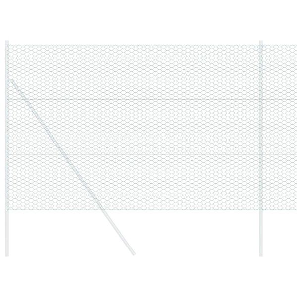 vidaXL Cerca Hexagonal Verde 1.6 x 100 m Acero