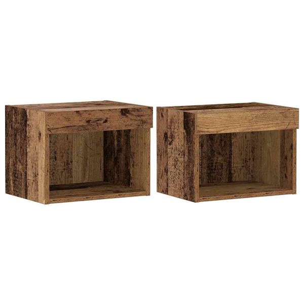 vidaXL Conjunto de mueble de TV 2 pcs Madera vieja 40 x 30 x 30 cm