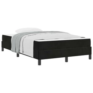 vidaXL Cama tipo Box Spring con colch&oacute;n Negro 120 x 220 cm tela