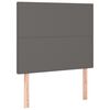 vidaXL Cama box spring con colchón cuero sintético gris 100x200 cm