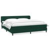 vidaXL Cama box spring con colchones terciopelo verde oscuro 200x210cm