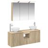 vidaXL Juego de Muebles de Ba&ntilde;o 4 pcs Roble Sonoma 100 x 14,5 x 70 cm