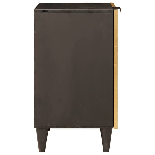 vidaXL Mueble de Cuarto de Ba&ntilde;o Negro y dorado 38 x 33 x 58 cm