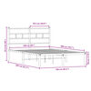 vidaXL Estructura de cama sin colch&oacute;n metal roble Sonoma 160x200 cm