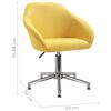 vidaXL Sillas de comedor giratorias 6 unidades tela amarillo