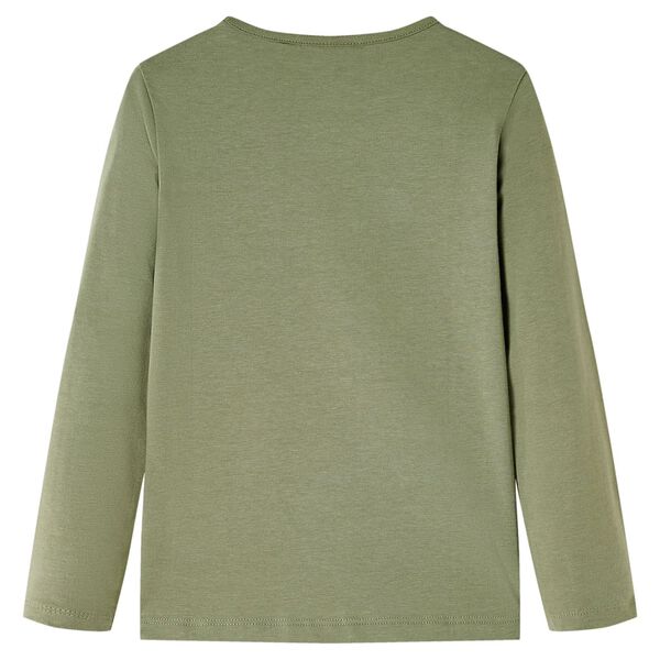 Camiseta infantil de manga larga caqui 92