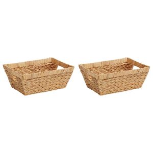 vidaXL Cestas de Almacenamiento 2 pcs Natural 38 x 28 x 15 cm
