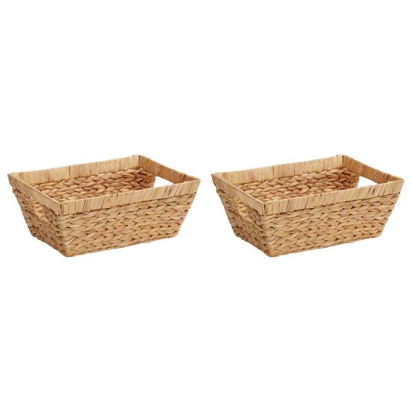 vidaXL Cestas de Almacenamiento 2 pcs Natural 38 x 28 x 15 cm
