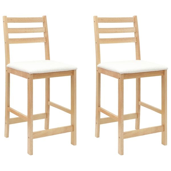 vidaXL Sillas de comedor 2 pcs Natural 40 x 47,5 x 99,5 cm