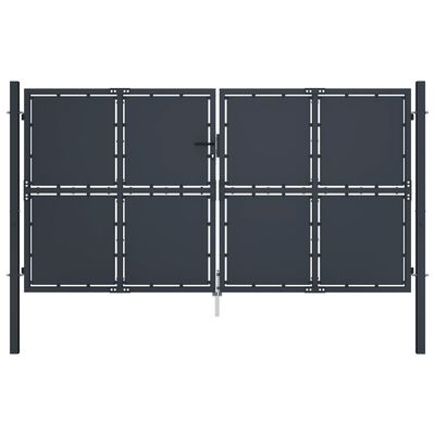 vidaXL Puerta de jardín de acero gris antracita 300x200 cm