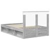 vidaXL Estructura de cama con cabecera Gris Sonoma 120 x 200 cm