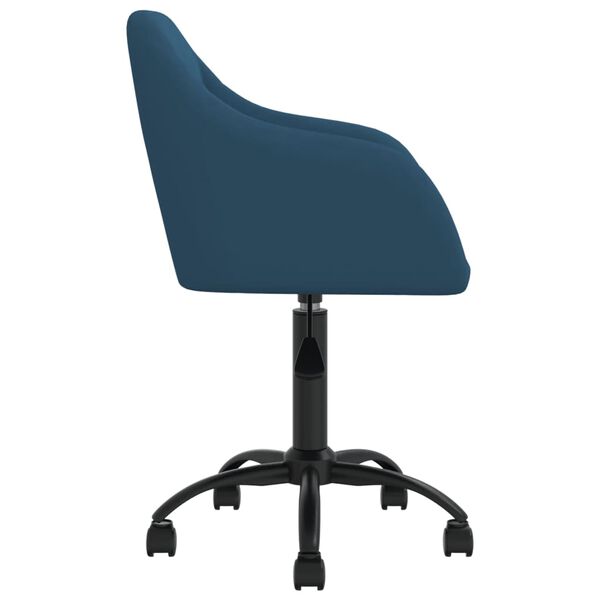 vidaXL Silla de comedor giratoria de terciopelo azul
