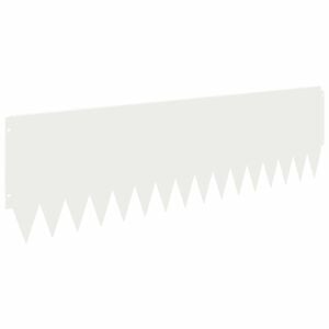 vidaXL Borde de C&eacute;sped 20 pcs 103 x 30 cm Acero Blanco